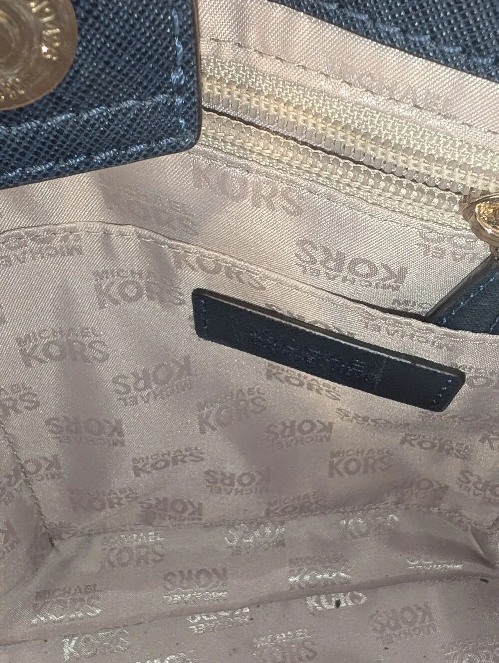 Michael Kors Blue & White Handbag